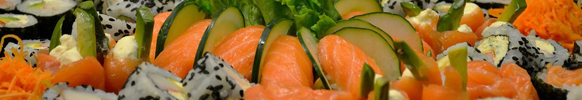 Eating Japanese Seafood Sushi at Ru San's Kennesaw restaurant in Kennesaw, GA.